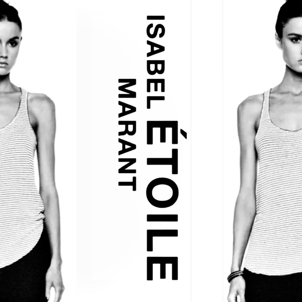 ISABEL MARANT ETOILE | L | Ivor Striped Linen Slub Boy Tank in Ecru